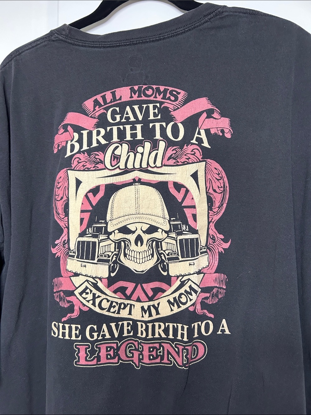 Hanes Black Graphic 'TRUCK DRIVER' Short Sleeve Tee